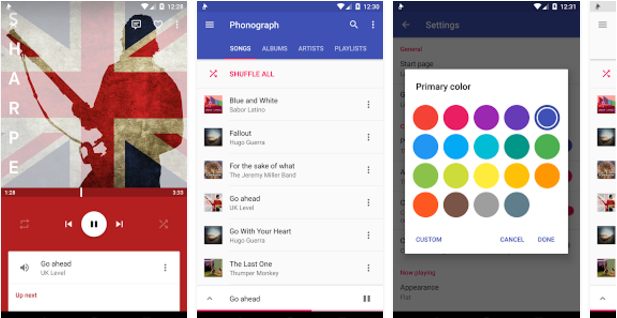 Phonograph Best Android music player apps to listen to music on them