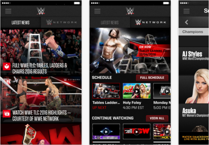 WWE Best Sports Apps for iPhone