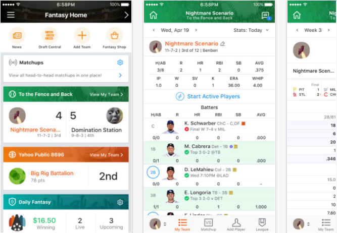 Yahoo-Fantasy-Sports Best Sports Apps for iPhone