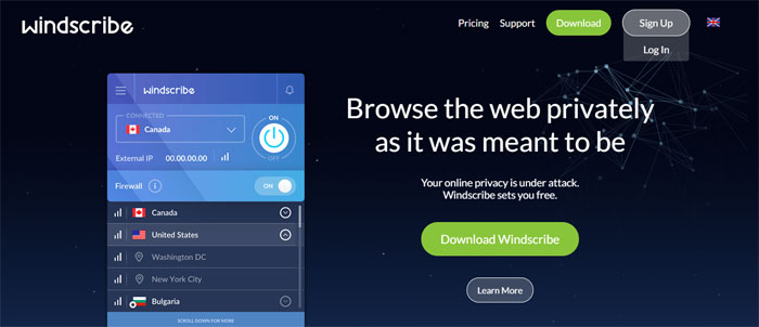 windscribe.com_ Top free VPN software and services you should start using