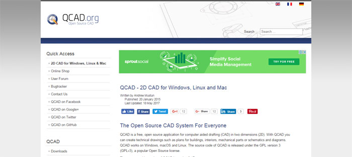QCAD Free CAD Software To Create 3D Models With
