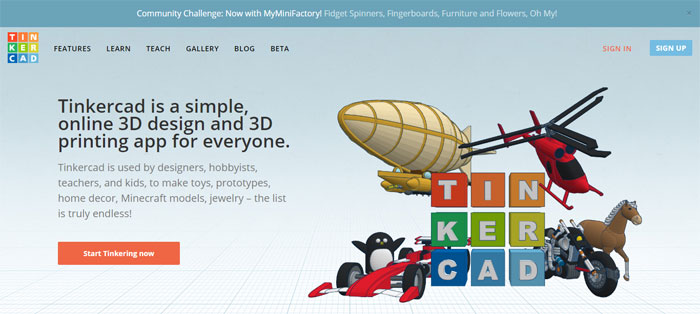 TinkerCAD Free CAD Software To Create 3D Models With