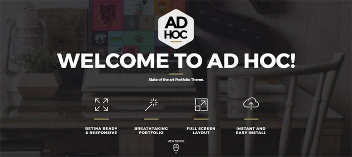 Ad-Hoc-Portfolio Architecture WordPress Themes To Design An Architect's Website