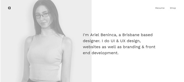 Ariel-Beninca Portfolio Website Examples And Tips To Create Them
