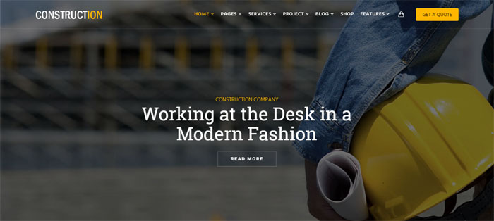 Construction-2 Architecture WordPress Themes To Design An Architect's Website
