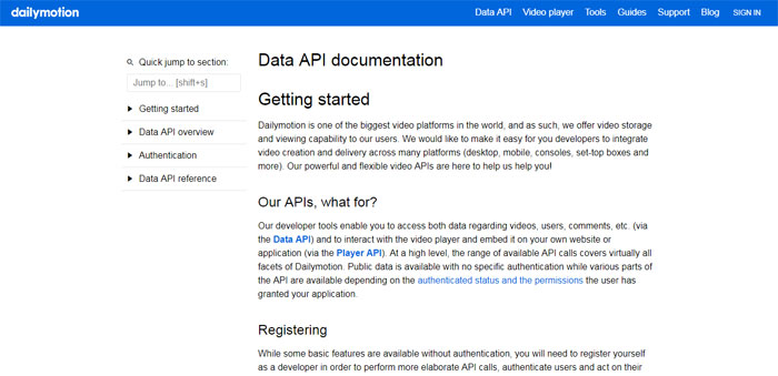Dailymotion Social Media APIs That You Can Use