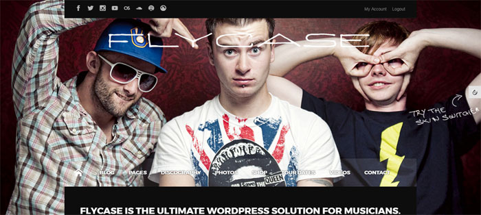 Flycase WordPress Themes for Musicians (46 WP Themes)