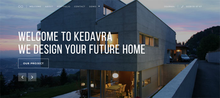 Kedavra Architecture WordPress Themes To Design An Architect's Website