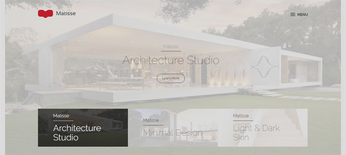 Matisse Architecture WordPress Themes To Design An Architect's Website