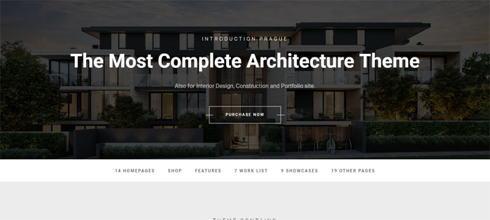 Prague Architecture WordPress Themes To Design An Architect's Website