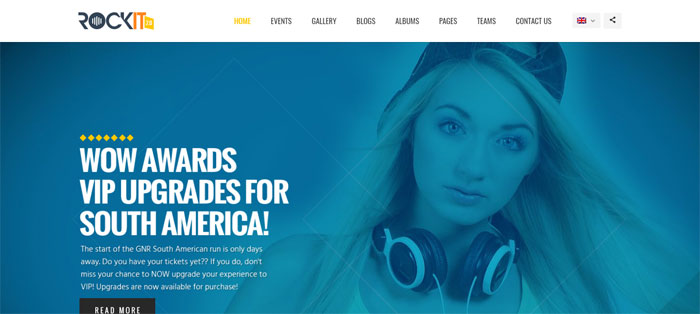 Rockit-2.0 WordPress Themes for Musicians (46 WP Themes)