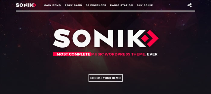 Sonik WordPress Themes for Musicians (46 WP Themes)