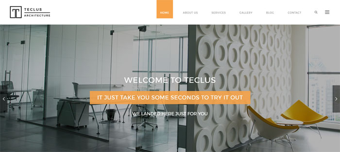 Teclus Architecture WordPress Themes To Design An Architect's Website