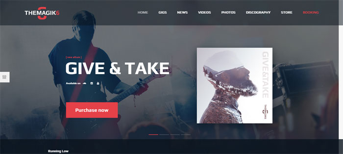 TheMagic6 WordPress Themes for Musicians (46 WP Themes)
