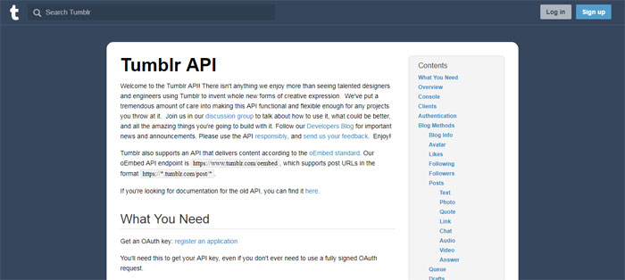 Tumblr Social Media APIs That You Can Use