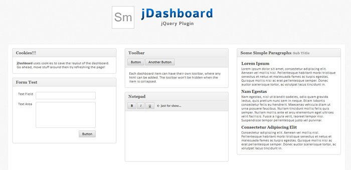 1_Dashboard jQuery Drag and Drop Plugins To Use In Your Websites