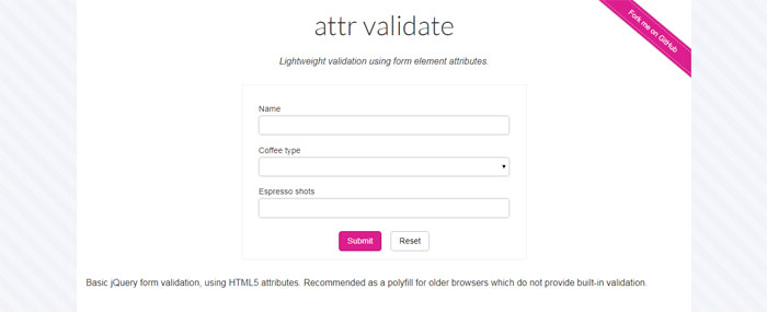 AttrValidate jQuery Form Plugins To Use In Your Websites (46 Options)