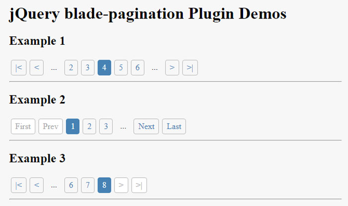 Blade-Pagination jQuery Pagination Plugins To Download