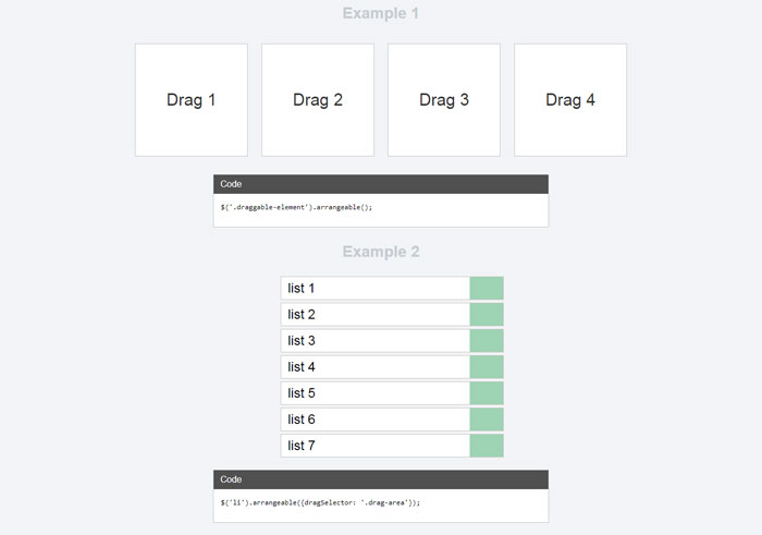 Dragarrange jQuery Drag and Drop Plugins To Use In Your Websites
