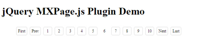 MXPage jQuery Pagination Plugins To Download