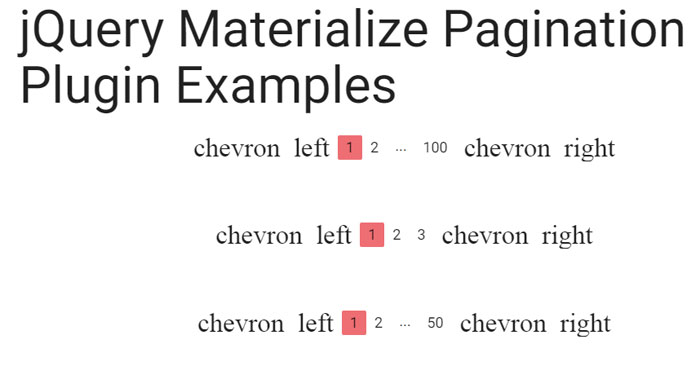 Materialize-Pagination jQuery Pagination Plugins To Download