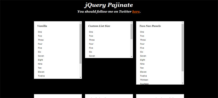 Pajinate jQuery Pagination Plugins To Download