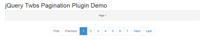 Twbs-Pagination jQuery Pagination Plugins To Download