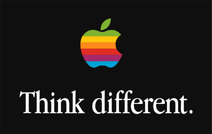 1200px-Apple_logo_Think_Dif Advertising Slogans: Creative and Popular Product Slogans