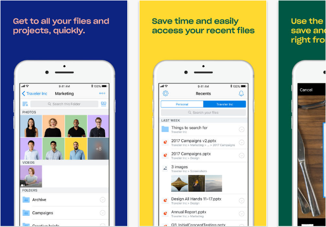 Dropbox iOS productivity apps for iPhone and iPad