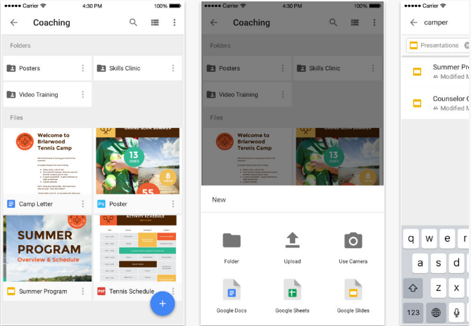 Google-Drive iOS productivity apps for iPhone and iPad