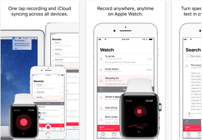 Just-Press-Record iOS productivity apps for iPhone and iPad