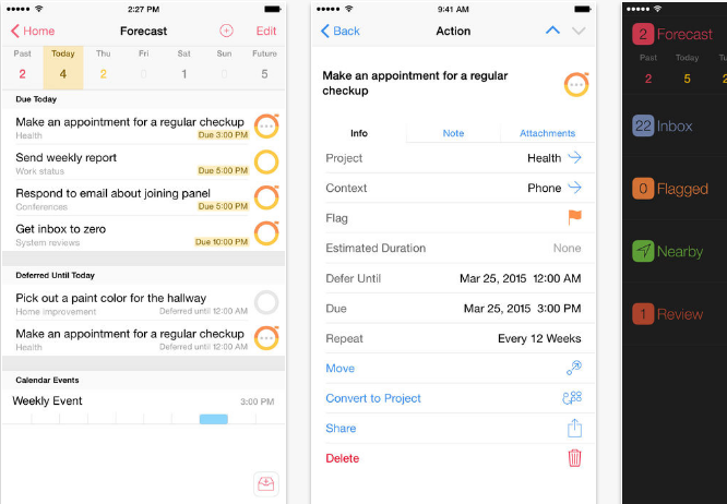 OmniFocus iOS productivity apps for iPhone and iPad