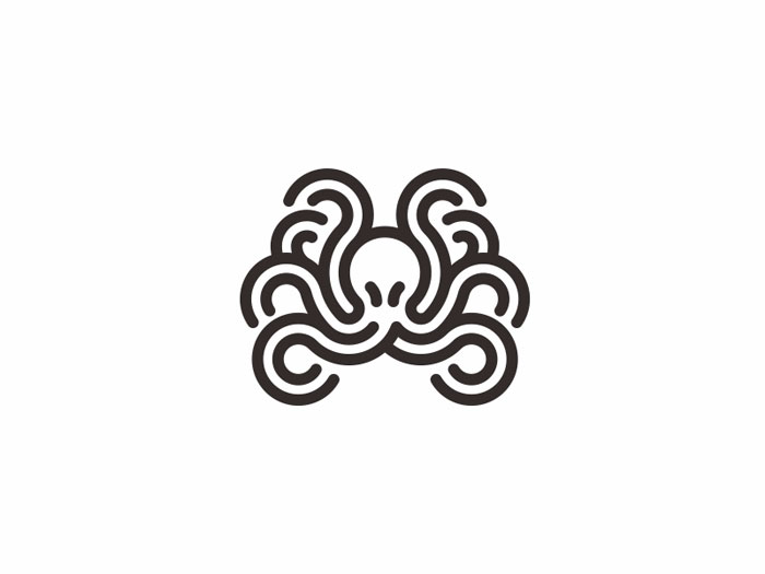 drib_octopus_2 Minimalist logo designs: Inspirational showcase