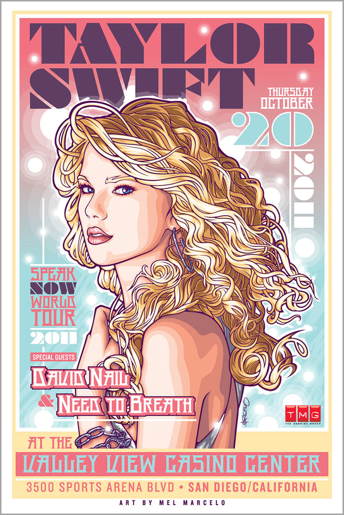 taylor_swift_poster_art_by_meltendo-d4dd107 Concert posters: Design, Ideas, and Inspiration