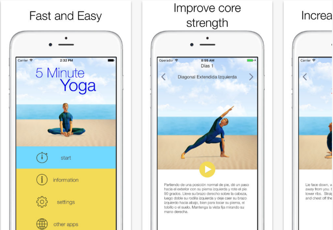 5-Minute-Yoga Health & Fitness Apps for iPhone and iPad