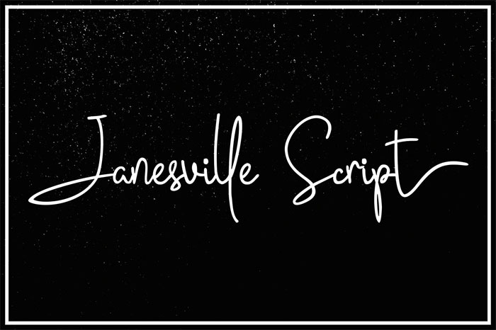 Janesville-Script Signature Font Examples: Pick The Best Autograph Font