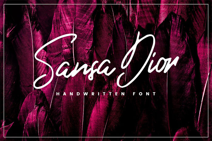 Sansa-Dior-Font Signature Font Examples: Pick The Best Autograph Font