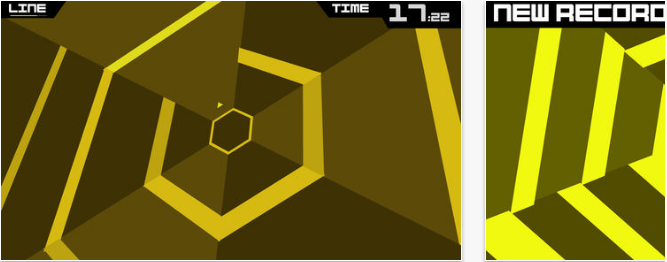 Super-Hexagon Best iPhone Action Games To Pass Time