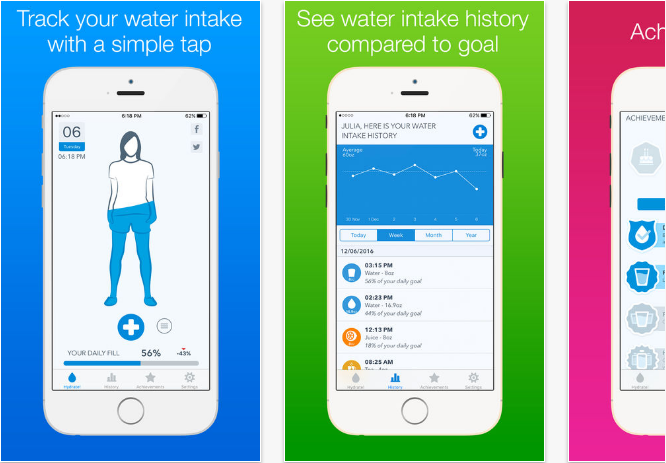 WaterMinder Health & Fitness Apps for iPhone and iPad