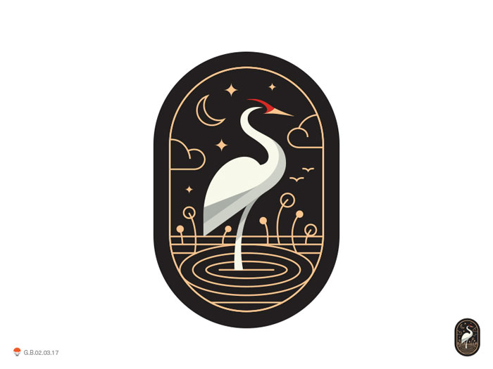 crane_capsul_ Bird Logo Design: Examples and Bird Symbolism