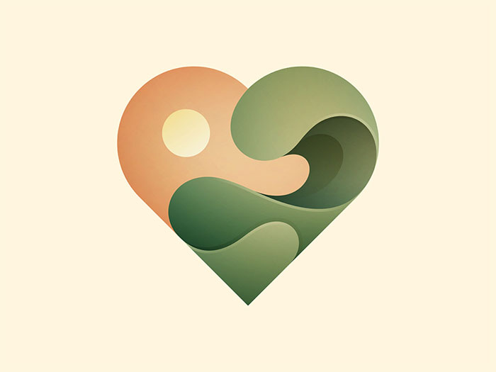 love_sunset Heart Logo Design: Inspiration and Brands That Use It