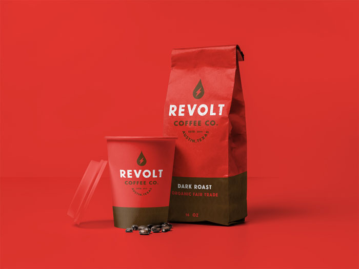 revolt-dark-roast-papercup- Coffee Logo Design: How To Create The Best Coffee Brand