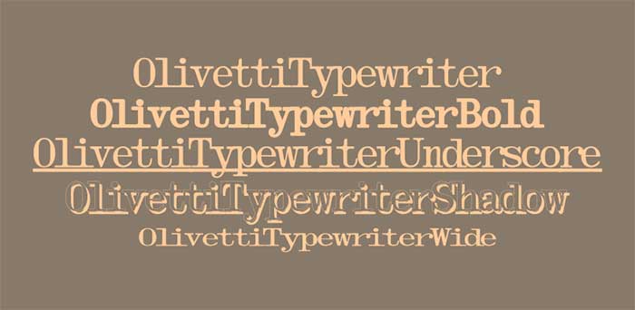 Olivetti-Typewriter- Typewriter Fonts You Need To Create Classic Designs