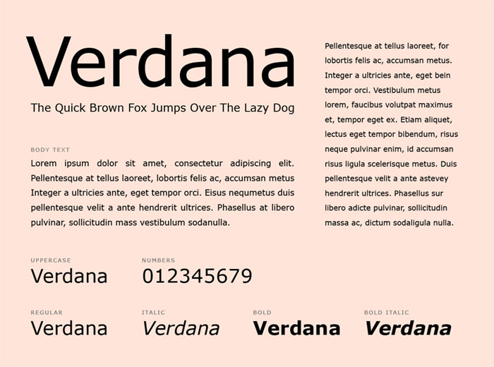 Verdana-Font Web Safe Fonts To Use In HTML and CSS