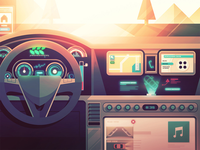 dashboard Illustration styles: definition and examples of this art