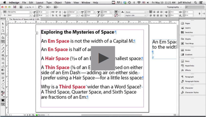 Adding-WhiteSpace-to-InDesi Adobe InDesign tutorial examples that will teach you how to use InDesign
