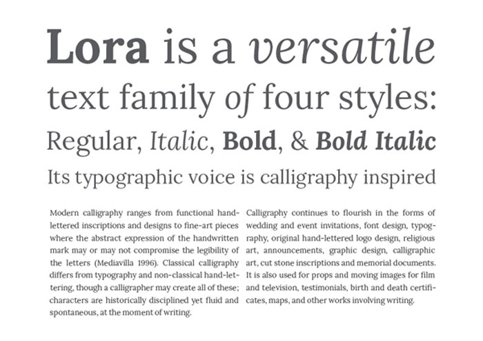 Lora-1 Free Creative Fonts To Download And Use In Your Projects