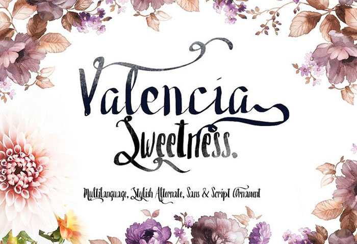 Valencia-Sweetness Elegant Fonts That You Should Include in Your Designs
