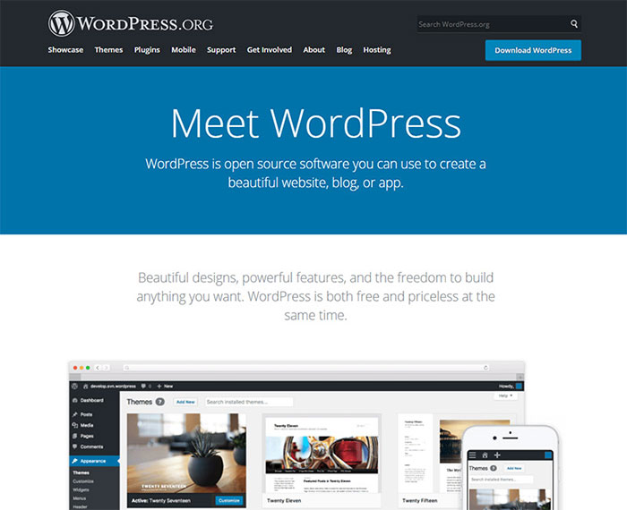 03-wordpress-org-homepage A Guide To Usable Portfolio Websites For Digital Designers & Creatives