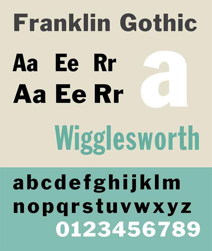 Franklin-Gothic Elegant Fonts That You Should Include in Your Designs